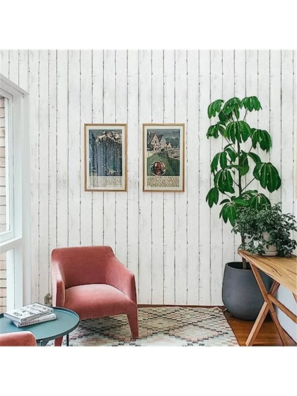 White Gray Wood Peel And Stick Wallpaper Shiplap Contact Paper Self Adhesive